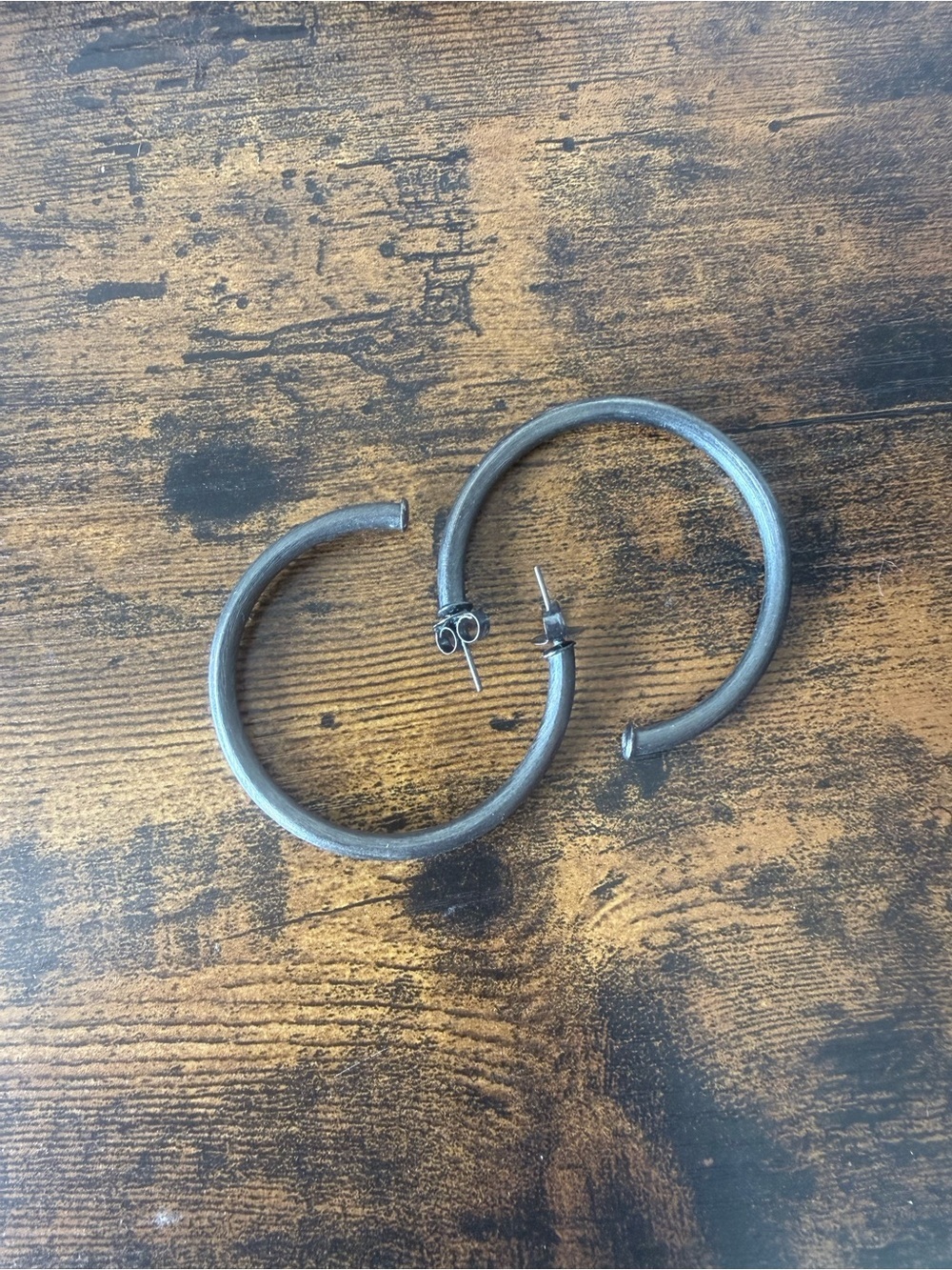 Sheila Fajl Hoops | Brushed Gun Metal​